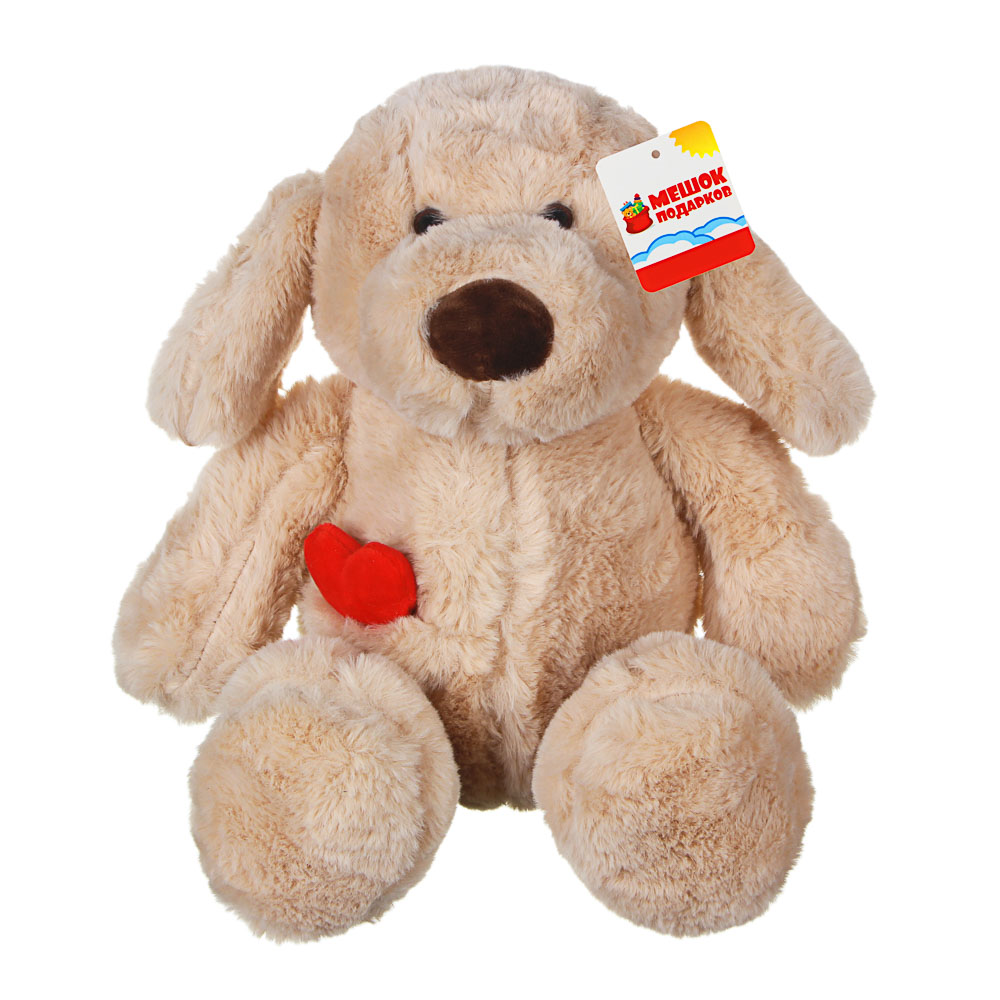 МЕШОК ПОДАРКОВ Игрушка мягкая в виде животных с сердечком в кармашке, 39см, плюш, 4 дизайна, арт.№ 264-231