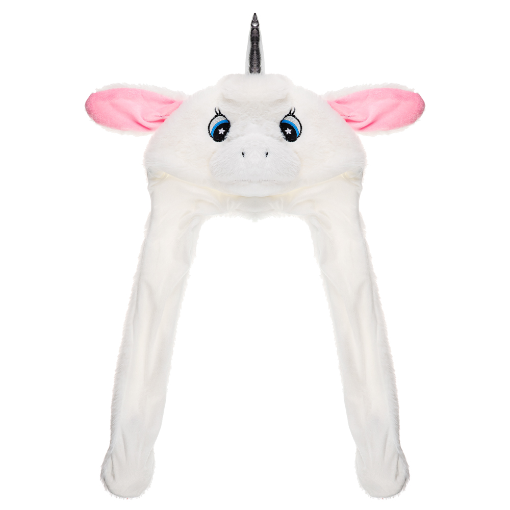 МЕШОК ПОДАРКОВ Шапка "Ушки-попрыгушки", свет, полиэстер, 60см, 10 дизайнов, арт.№ 254-283