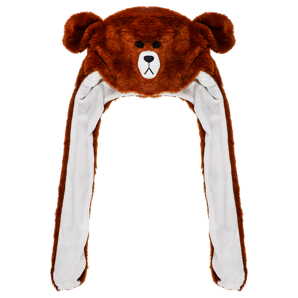 МЕШОК ПОДАРКОВ Шапка "Ушки-попрыгушки", свет, полиэстер, 60см, 10 дизайнов, арт.№ 254-283