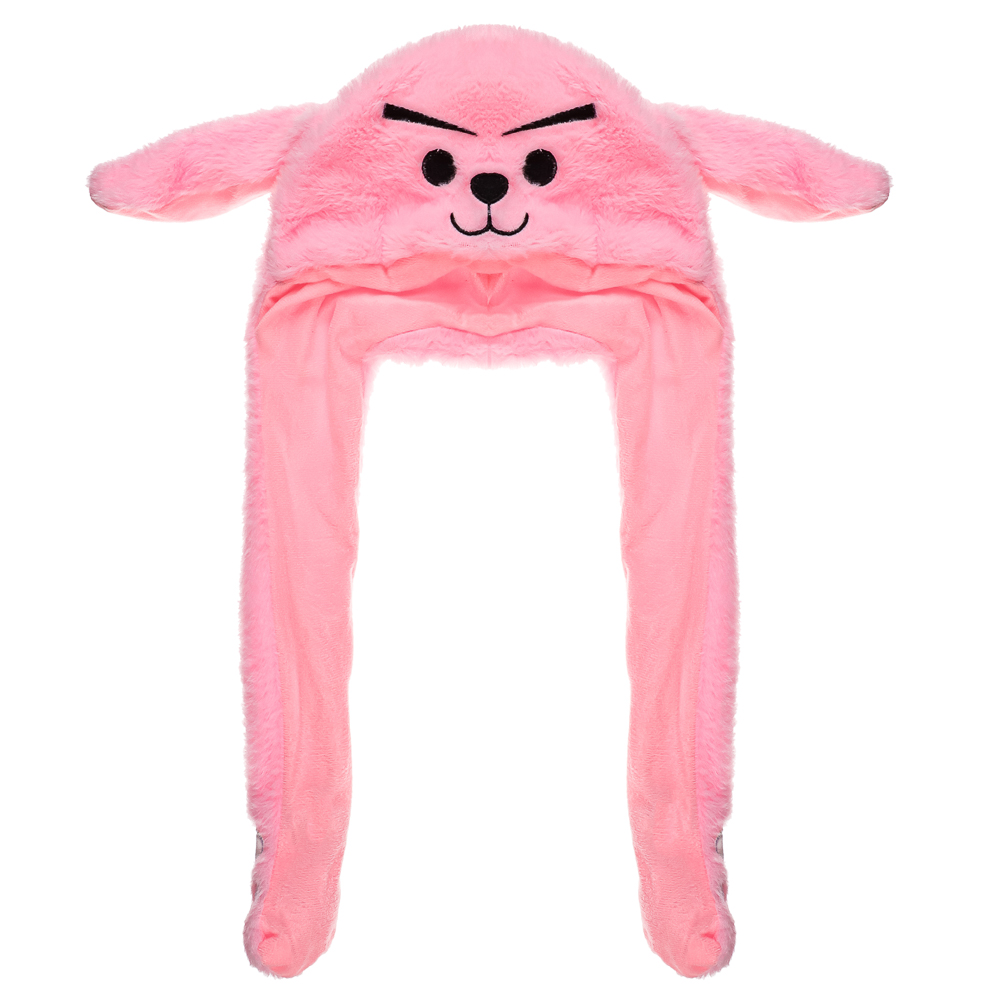 МЕШОК ПОДАРКОВ Шапка "Ушки-попрыгушки", свет, полиэстер, 60см, 10 дизайнов, арт.№ 254-283