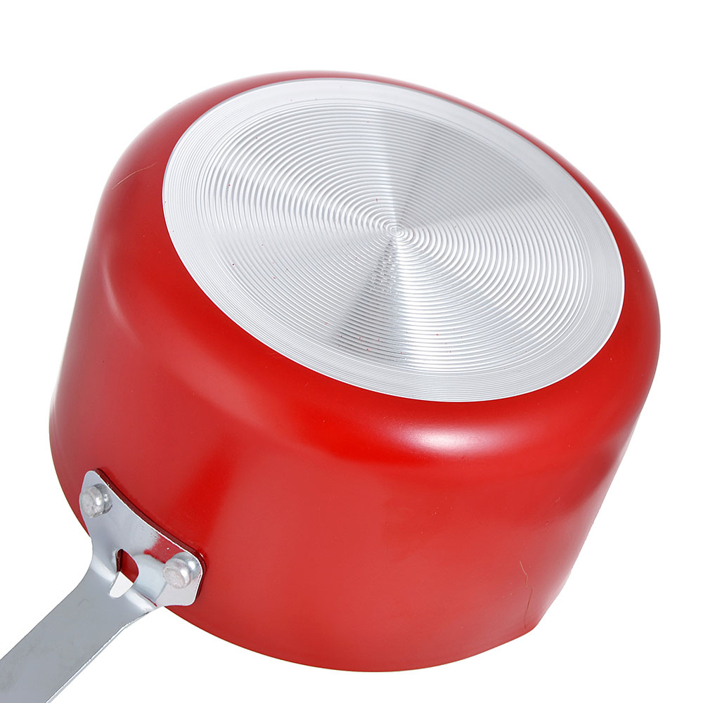 VETTA Ковш с антипригарным покрытием 1,1л, d14см, листовой алюминий, силиконовая ручка, 3 цвета, арт.№ 846-002