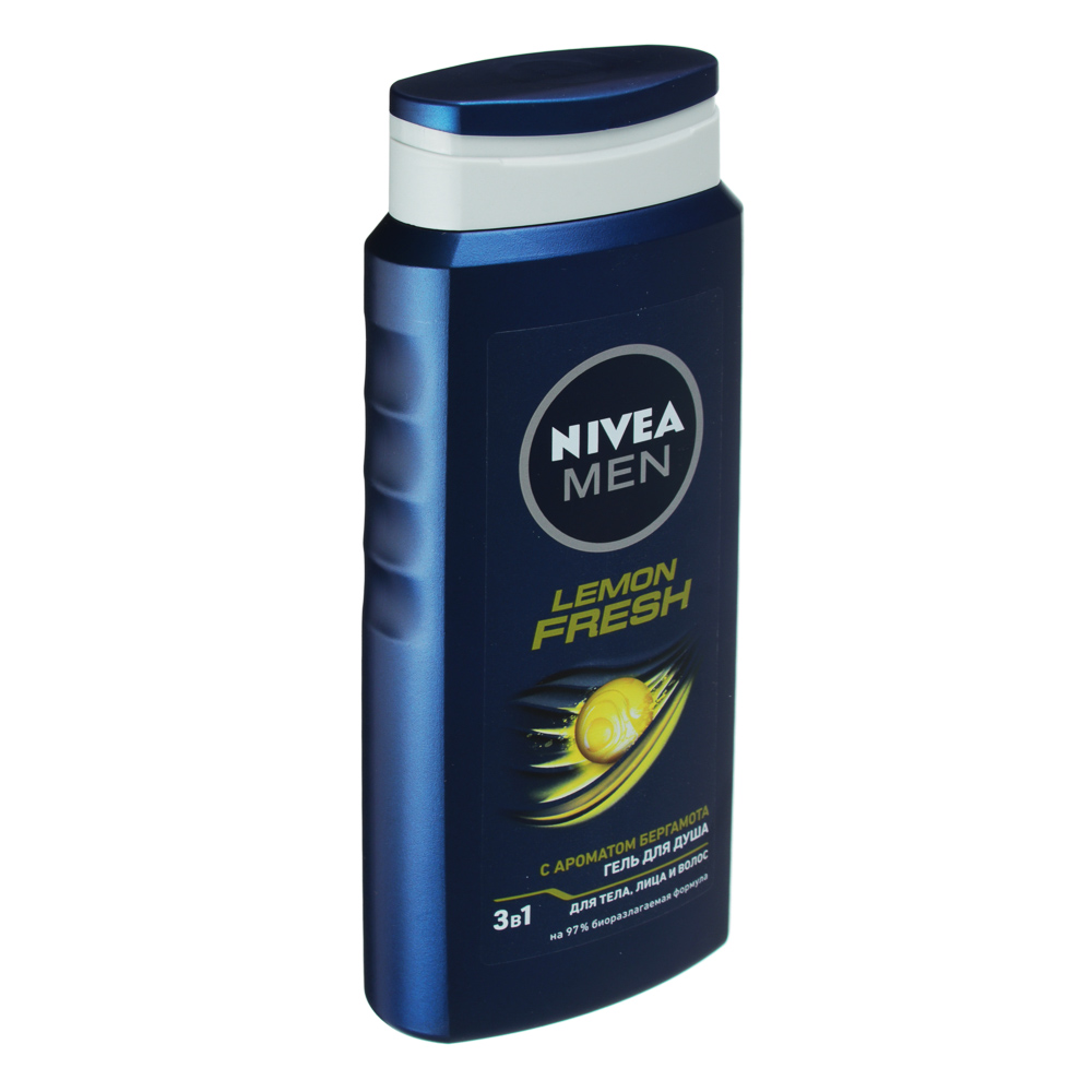 Гель для душа и шампунь NIVEA Men Fresh 3 в 1, 400 мл, арт.№ 951-091