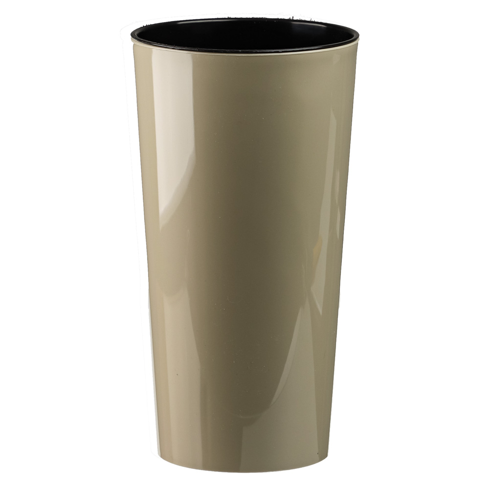 Кашпо для цветов со вставкой "КАМЕЛИЯ", светло-серый 1,5 л + 3 л, арт.№ 164-341