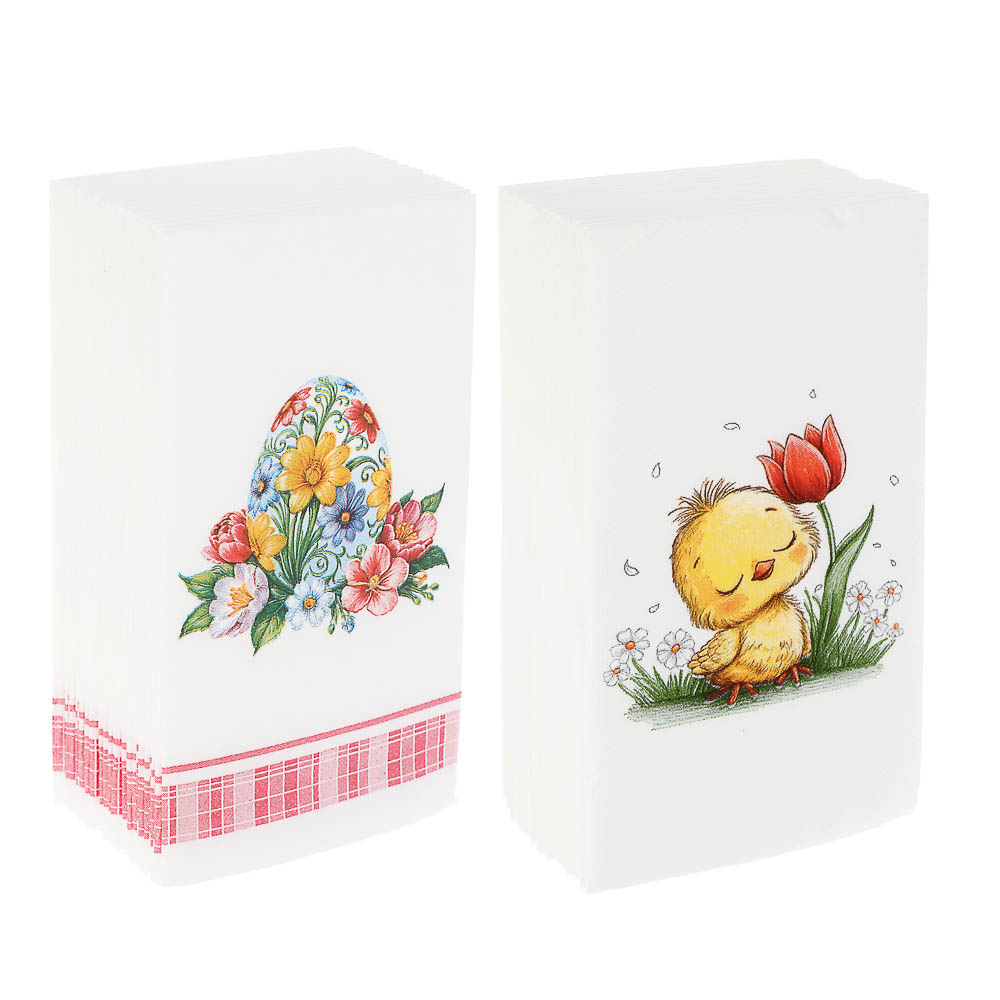Салфетки бумажные Bouquet Пасхальный набор 1/8, 33х33см, 2сл, арт.№ 912-036