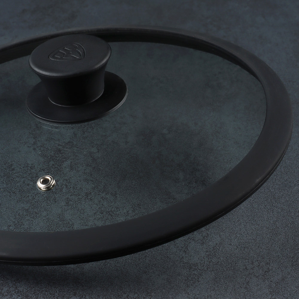 SATOSHI Крышка стекло/силикон с ручкой, 24см, арт.№ 848-067