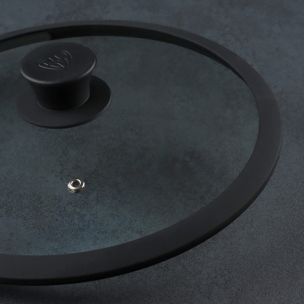 SATOSHI Крышка стекло/силикон с ручкой, 26см, арт.№ 848-068