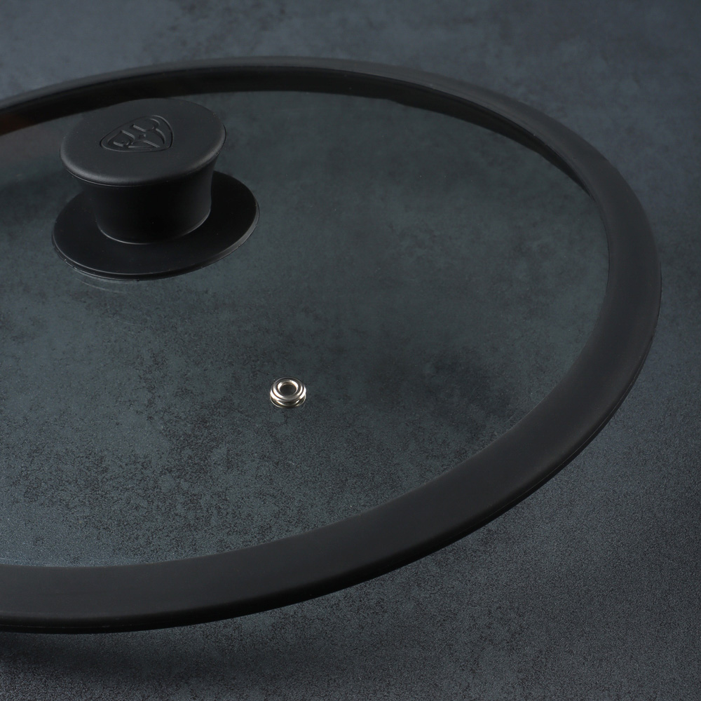 SATOSHI Крышка стекло/силикон с ручкой, 28см, арт.№ 848-069