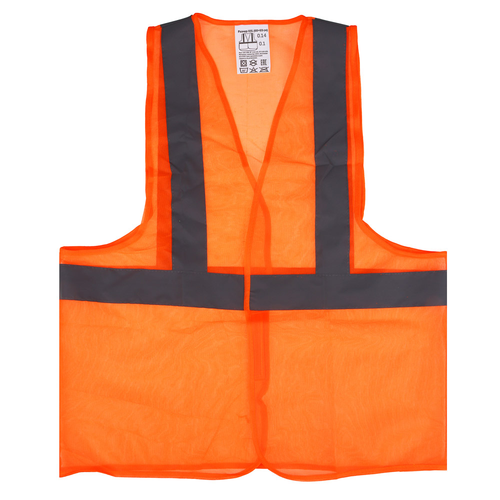 ЕРМАК Жилет сигнальный, оранжевый, размер XXL, арт.№ 762-014