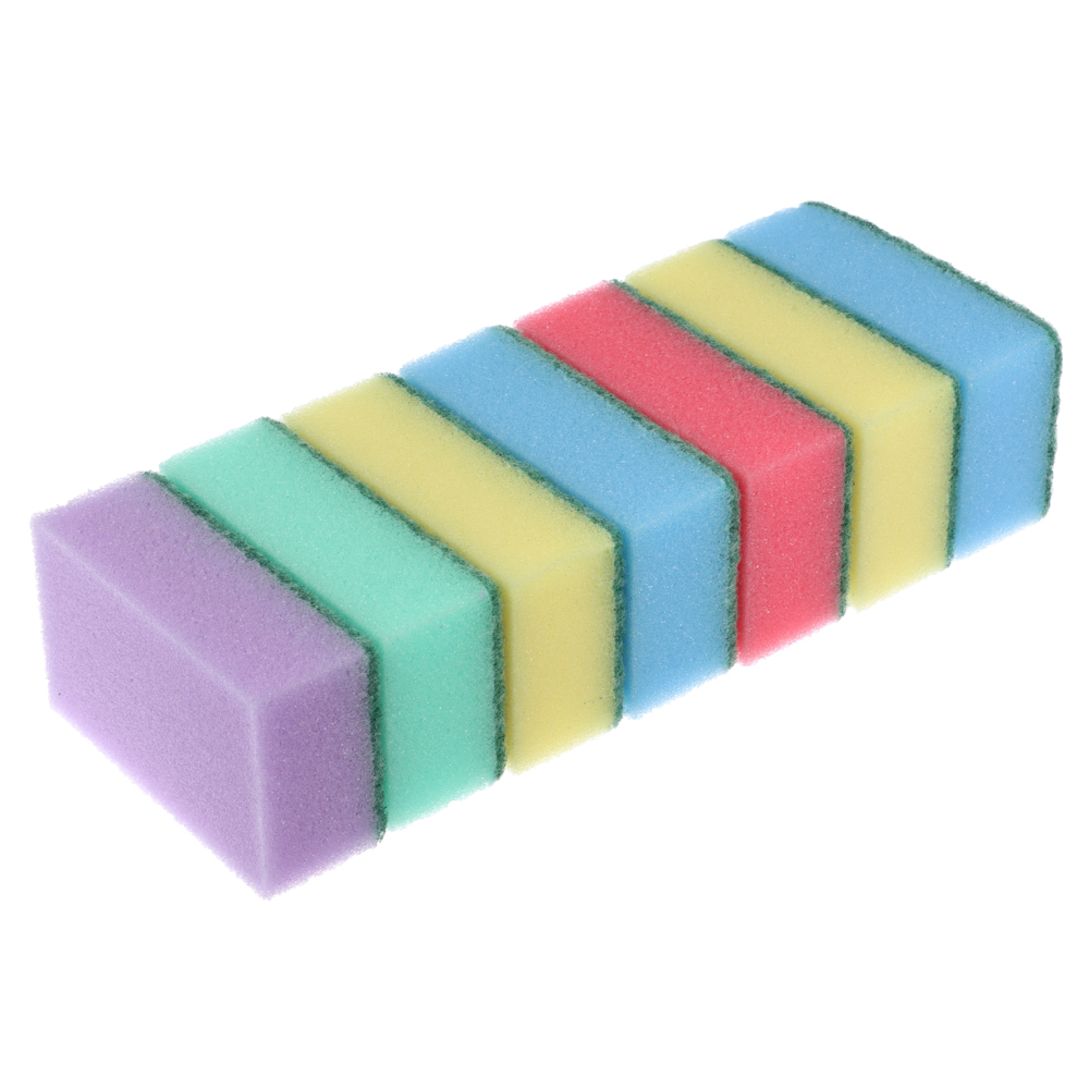 VETTA Набор губок для мытья посуды "Эконом" 5+2 шт, 9х6х3,5см, арт.№ 441-086