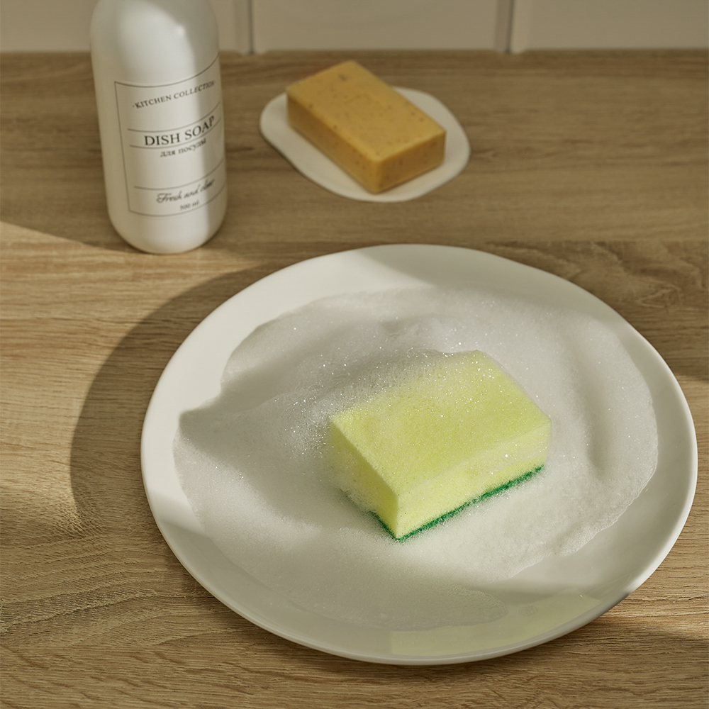 VETTA Набор губок для мытья посуды "Эконом" 5+2 шт, 9х6х3,5см, арт.№ 441-086