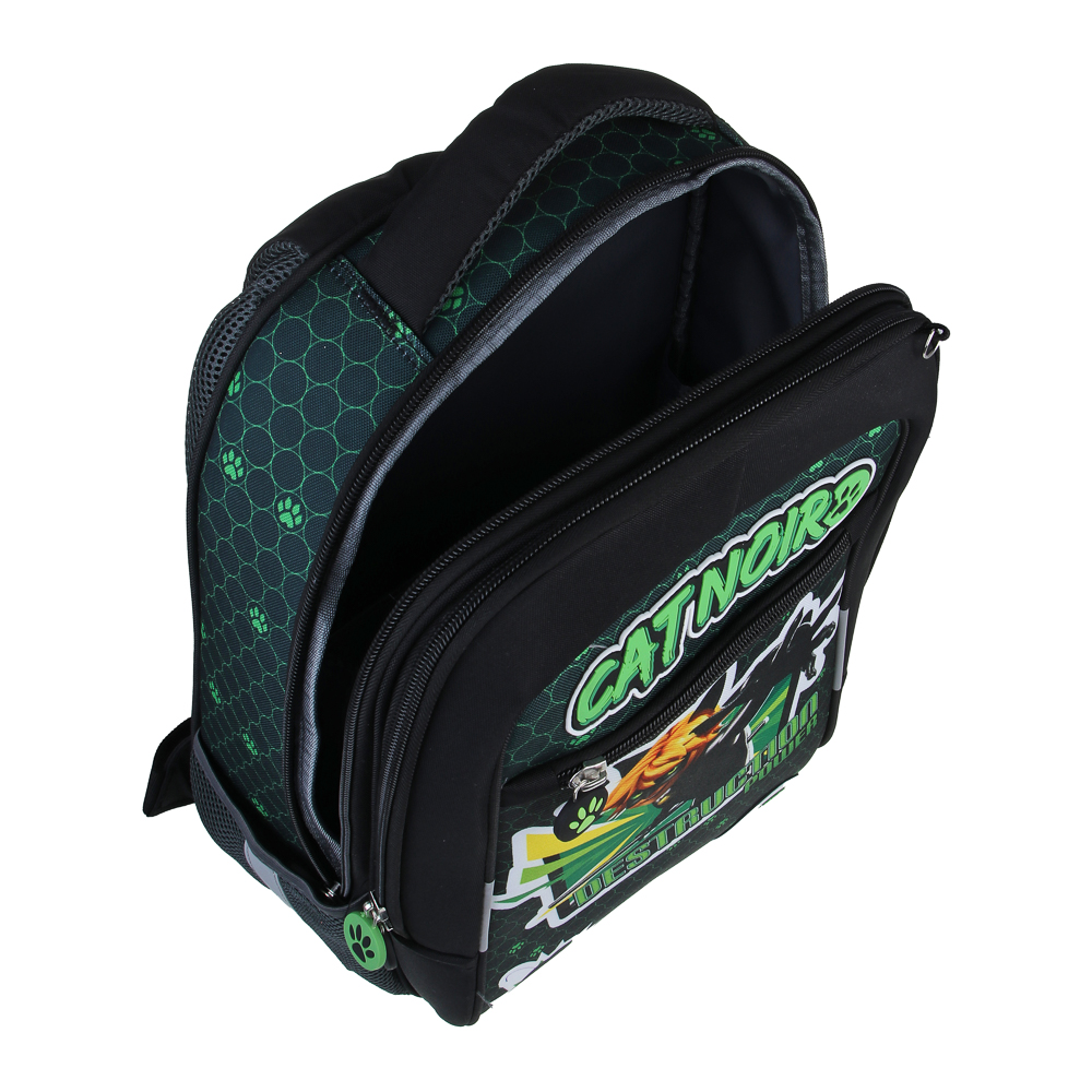 Супер-Кот Рюкзак шк.жесткий, 39х30х15см, 2 отд., 3 карм., эргон.спинка, ручка, вес около 900г, "Кор", арт.№ 811-008