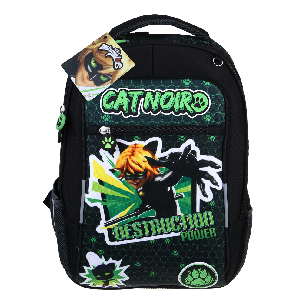 Супер-Кот Рюкзак шк.жесткий, 39х30х15см, 2 отд., 3 карм., эргон.спинка, ручка, вес около 900г, "Кор", арт.№ 811-008