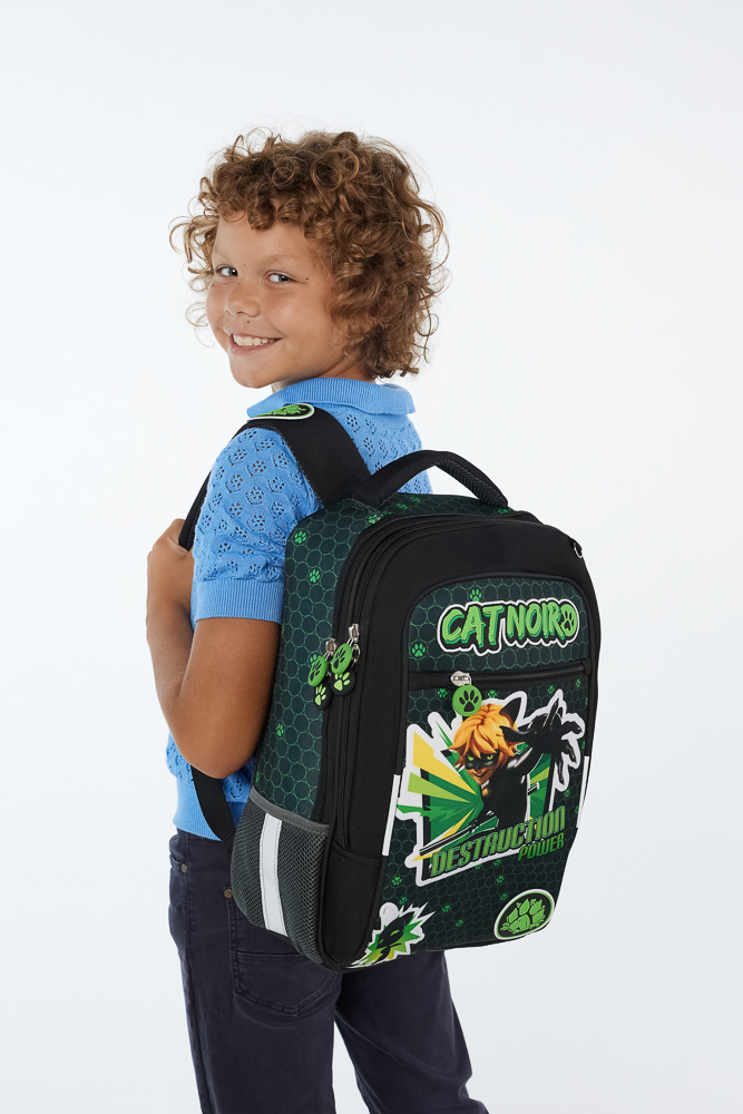 Супер-Кот Рюкзак шк.жесткий, 39х30х15см, 2 отд., 3 карм., эргон.спинка, ручка, вес около 900г, "Кор", арт.№ 811-008