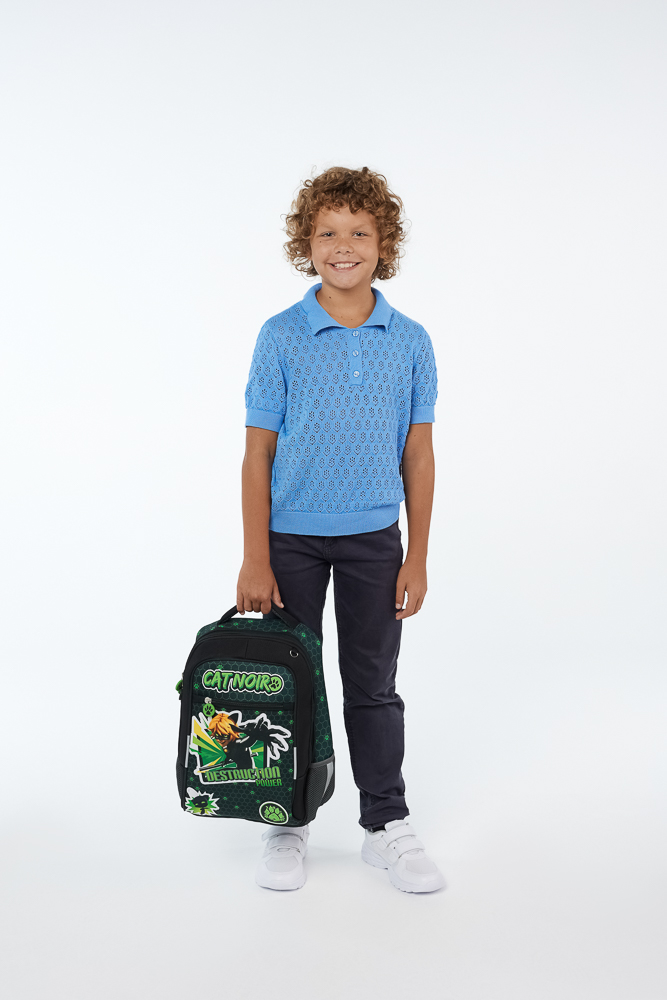 Супер-Кот Рюкзак шк.жесткий, 39х30х15см, 2 отд., 3 карм., эргон.спинка, ручка, вес около 900г, "Кор", арт.№ 811-008