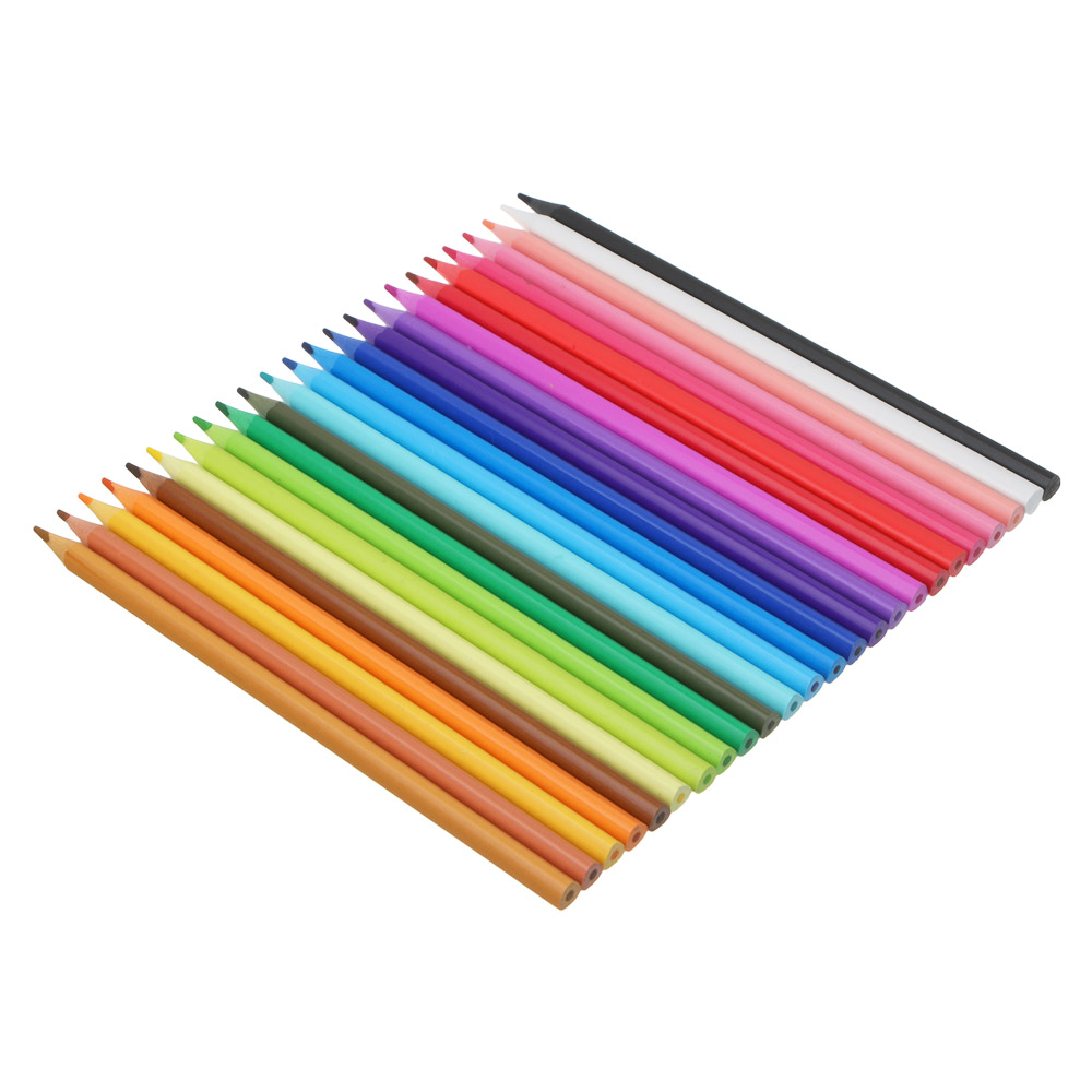 Супер-Кот Карандаши 24 цвета, 3х-гранные, прокрас в массе, яркий грифель, пл.бокс с печатью, "Кор", арт.№ 811-010