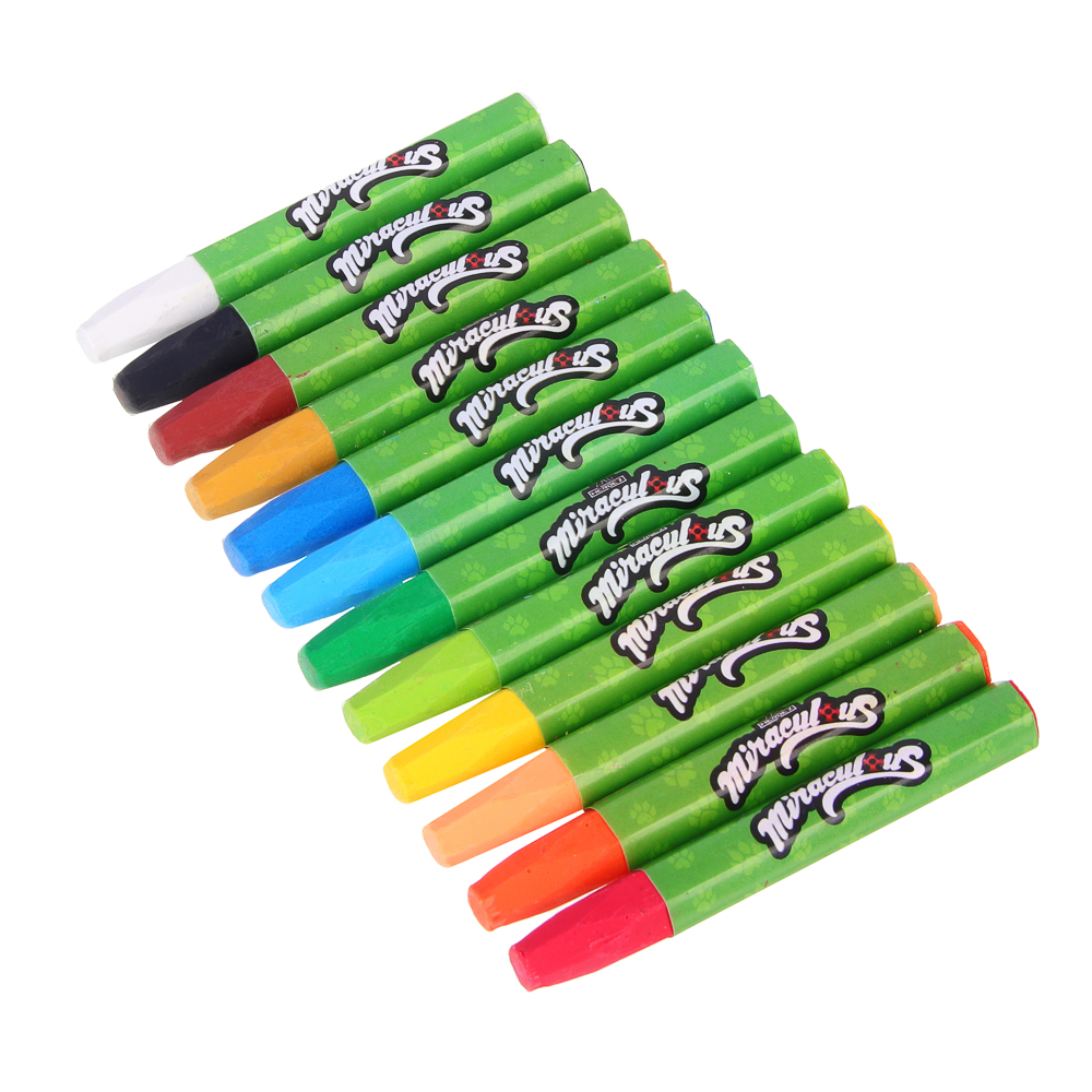 Супер-Кот Восковые карандаши "Пастель масляная", 12 цветов, в картонной коробке, серия "Кор", арт.№ 811-011