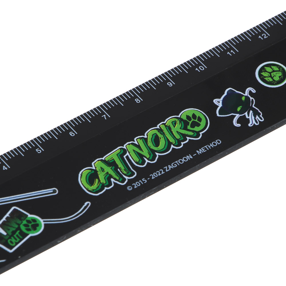 Супер-Кот Линейка раскладная 15/30см, печать на корпусе, вырубка волной, геом.фигуры, пластик, "Кор", арт.№ 811-013