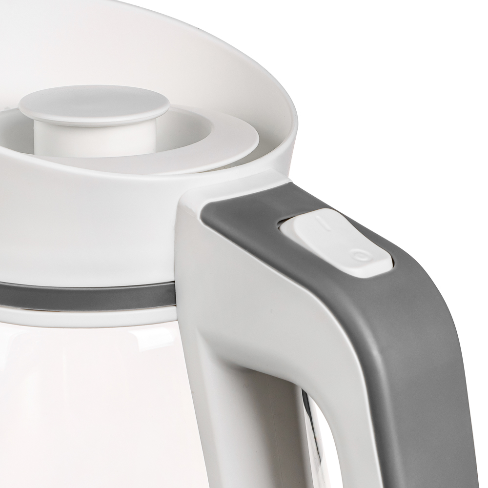 LEBEN Чайник электрический 1,5л, 1850Вт, скрытый нагр.элемент, автооткл.,стекло-кувшин,LED подсветка, арт.№ 291-060