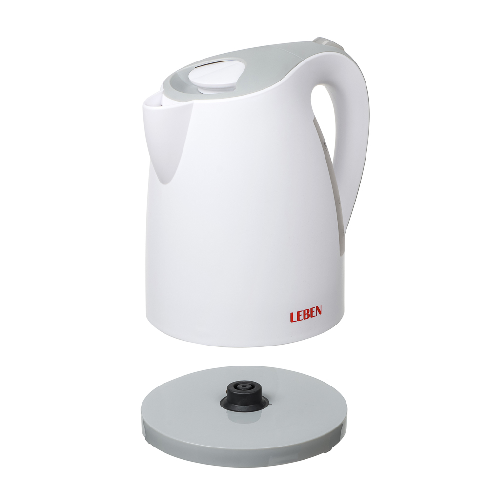 LEBEN Чайник электрический 1,7л, 1850Вт, пластик, арт.№ 291-070
