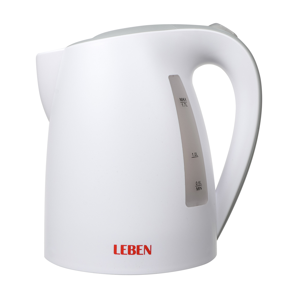 LEBEN Чайник электрический 1,7л, 1850Вт, пластик, арт.№ 291-070