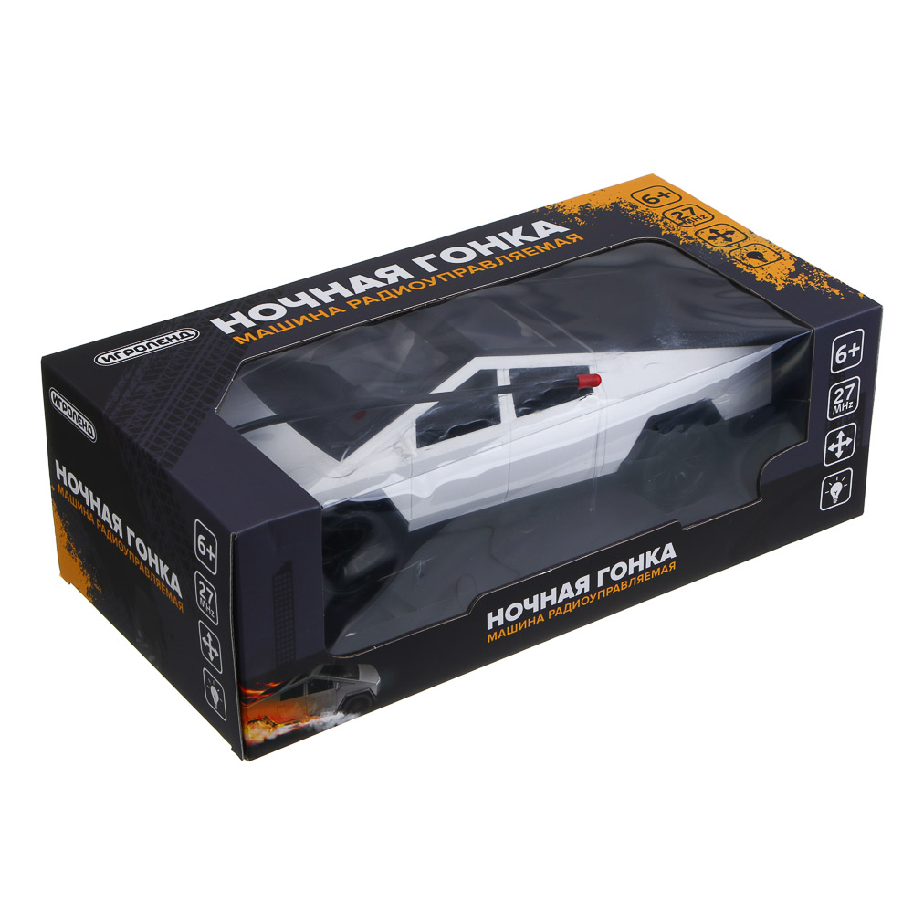 Машина радиоуправляемая "Ночная гонка" 4-канальн.пульт ИГРОЛЕНД, свет, 5хАА, PP, 33x17x11 см, 3 дизайна, арт.№ 293-227