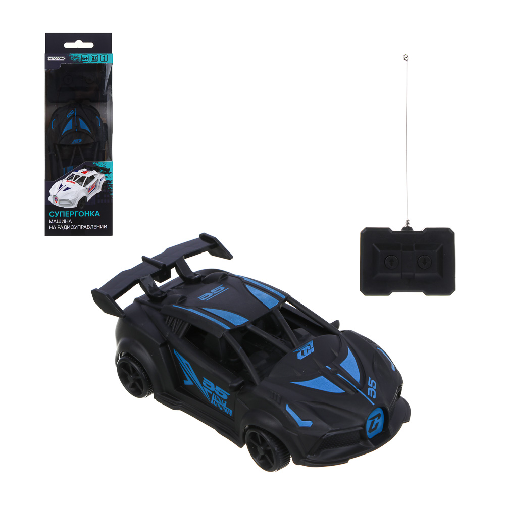 ИГРОЛЕНД Машина "Супергонка" на радиоуправлении, 2-канальный пульт, PP, 4хАА, 7,3x4x18,3 см, 4 диз, арт.№ 293-228