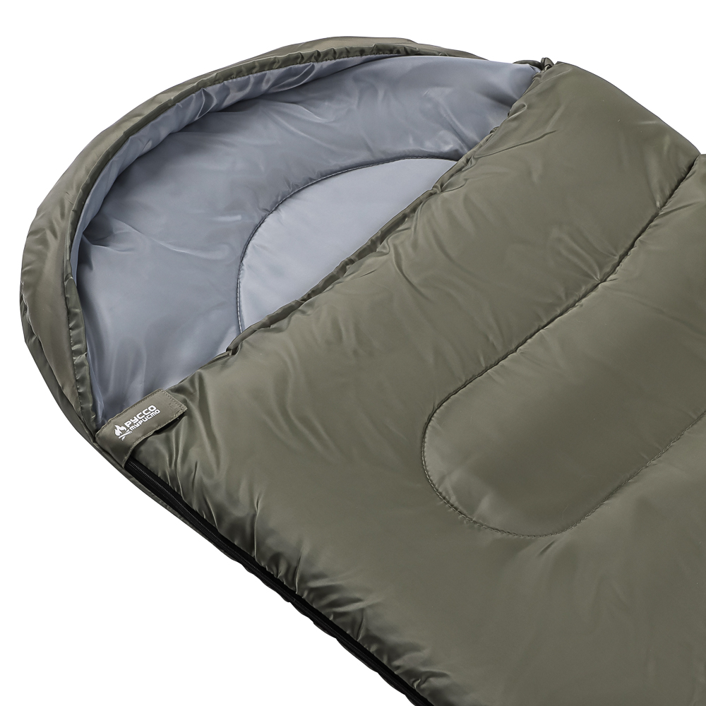 Спальник с капюшоном Экстрим тм РУССО ТУРИСТО, 210х75см, полиэстер 170T, 1300гр., 350г/м2, -10С, арт.№ 122-048