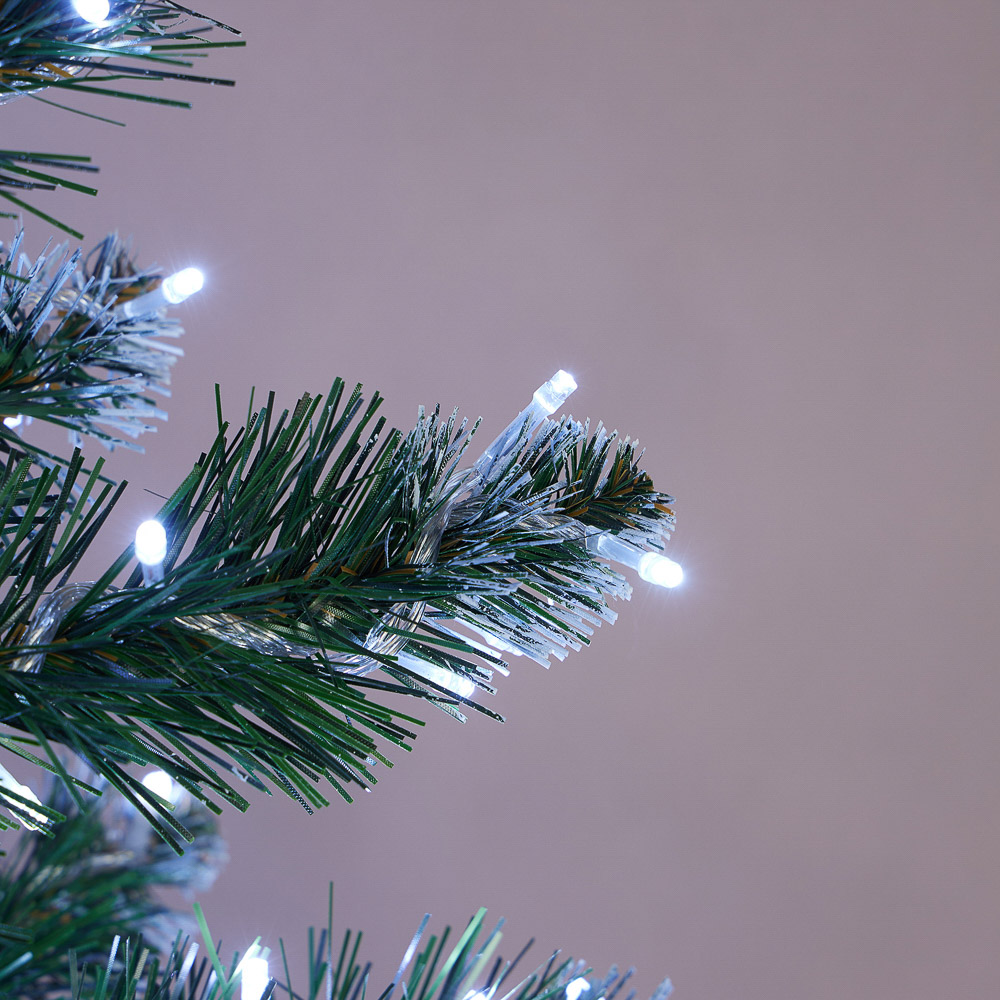 Гирлянда уличная вьюн 20 м BY, 160 LED ламп, белое свечение, ПВХ прозрачный, 8 режимов, коннект, 220В (24В), IP54, арт.№ 351-781