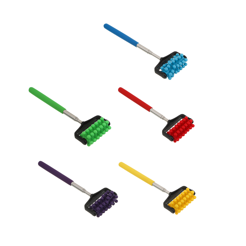 Массажер телескопический для спины тм BY SPORT, 58х7см, пластик, нерж.сталь, арт.№ 192-124