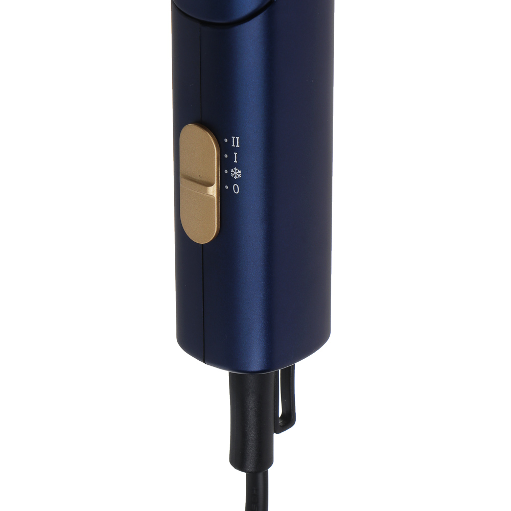 LEBEN Фен для волос, 2000 Вт, 2 скорости, 2 темп.реж., темно-синий, матовое покрытие, концентратор, арт.№ 259-231