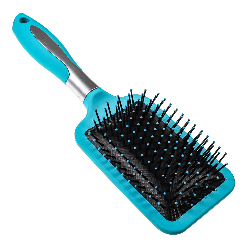 Расческа массажная тм ЮНИLOOK, пластик, силикон, 25,5см, 2 цвета, арт.№ 356-197