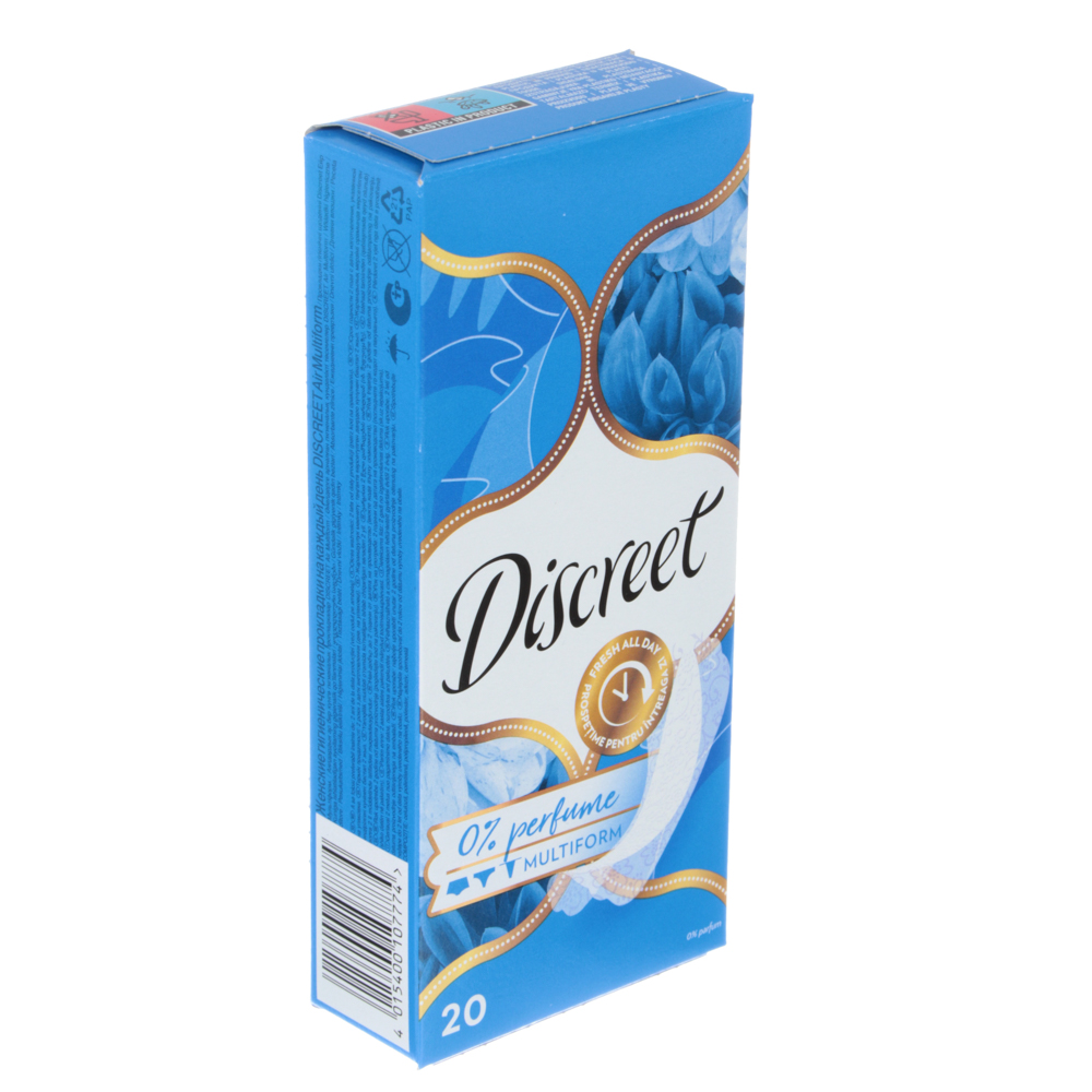 Прокладки ежедневные DISCREET 2 вида, к/у, 20шт, арт.№ 941-060
