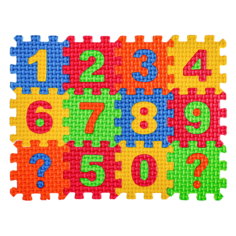 Коврик-пазл "Цифры/Буквы/Фигуры" 36 элементов, ЭВА, 20х15х2,5см, 3 дизайна, арт.№ 272-603