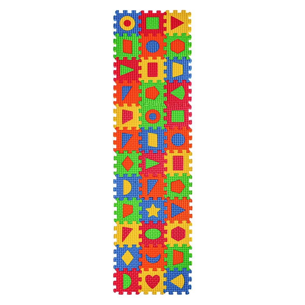 Коврик-пазл "Цифры/Буквы/Фигуры" 36 элементов, ЭВА, 20х15х2,5см, 3 дизайна, арт.№ 272-603