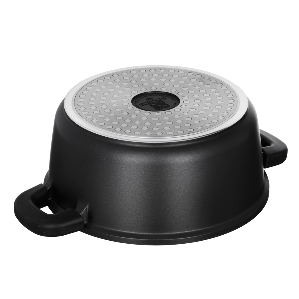 Кастрюля с крышкой 2 л, d20х9 см SATOSHI Лион, антипригарное покрытие мрамор, силиконовые протекторы ручек, индукция, арт.№ 846-404