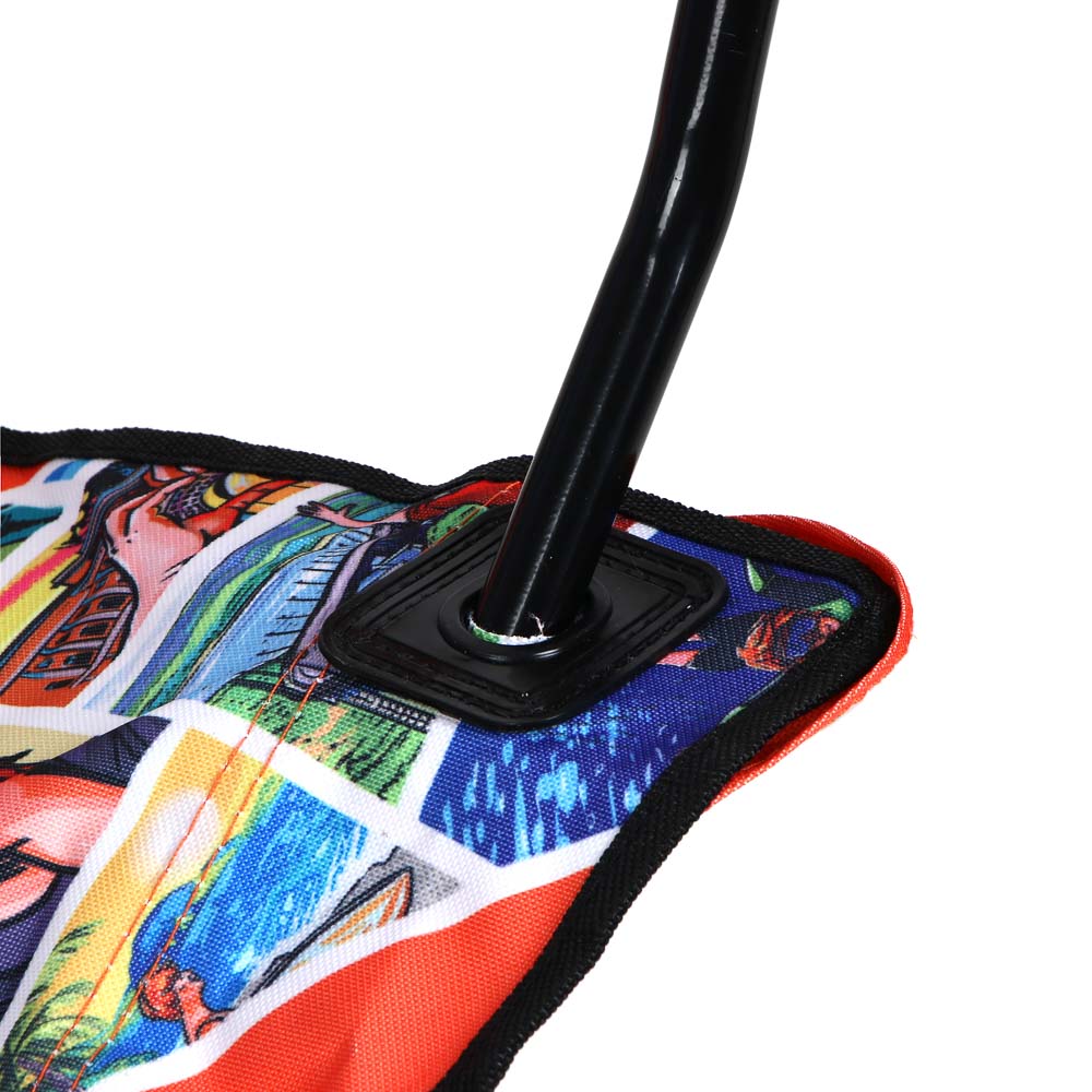 РЫЖИЙ Кресло складное, туристическое с подлокотниками, до 90кг, 53х53х89,5см, 600D оксфорд, сталь, арт.№ 121-091