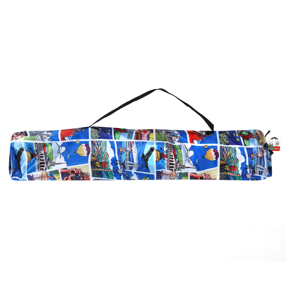 РЫЖИЙ Кресло складное, туристическое с подлокотниками, до 90кг, 53х53х89,5см, 600D оксфорд, сталь, арт.№ 121-091