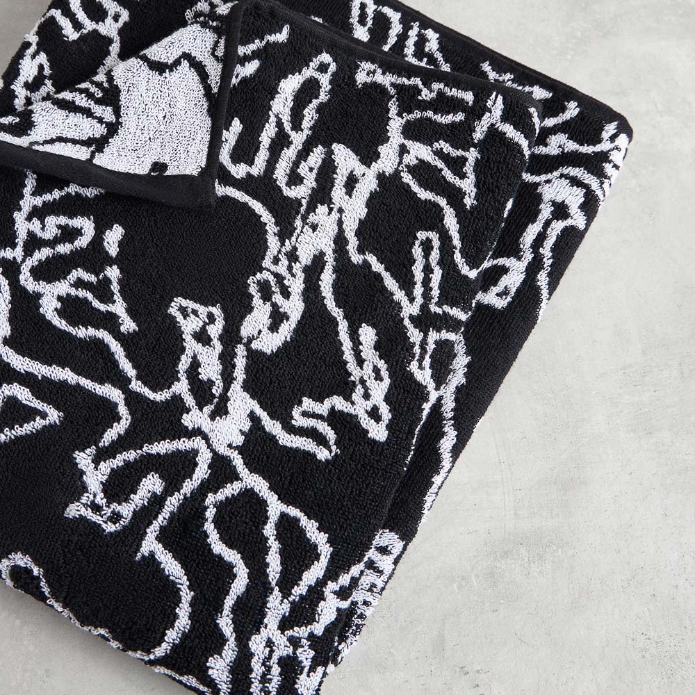 BY Русские Супергерои Полотенце махровое, 100% хлопок, 70х140см, 450гр/м, черно-белый, арт.№ 484-169