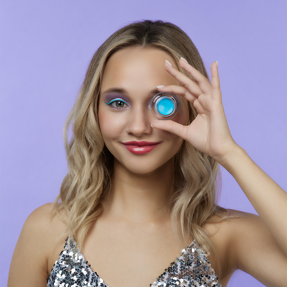 ЮНИLOOK Шайн Подводка гелевая с кистью, 3,8г, тон 03, голубой, арт.№ 330-025