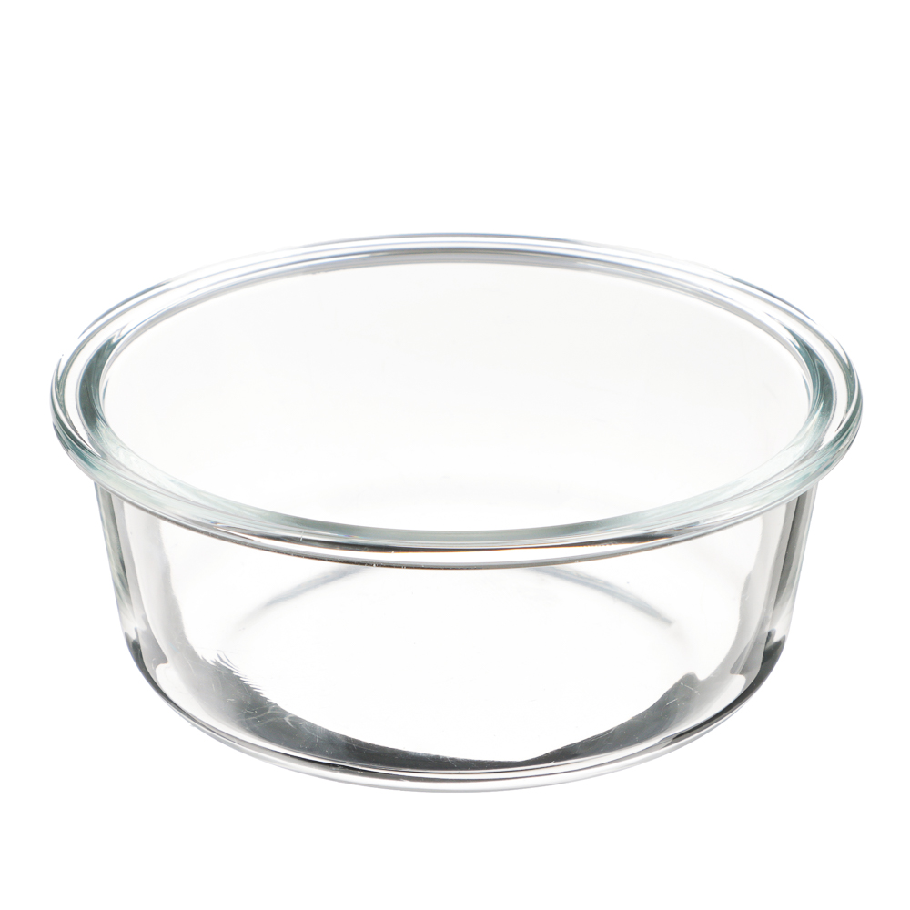 VETTA Контейнер для продуктов на защелках 600мл круглый, жаропрочное стекло, арт.№ 825-013