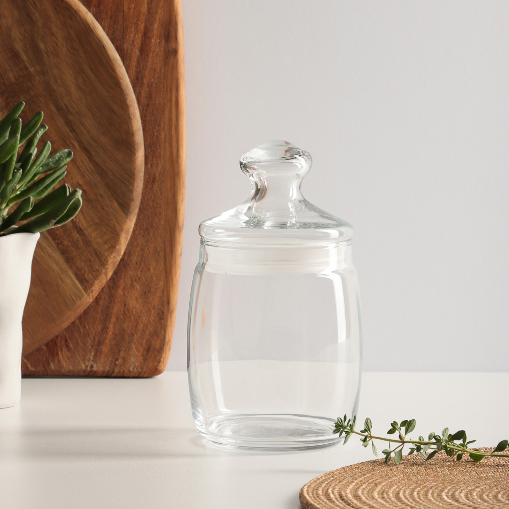 PASABAHCE Чешни Банка с крышкой 920мл, стекло, инд. Упаковка, арт.№ 828-180