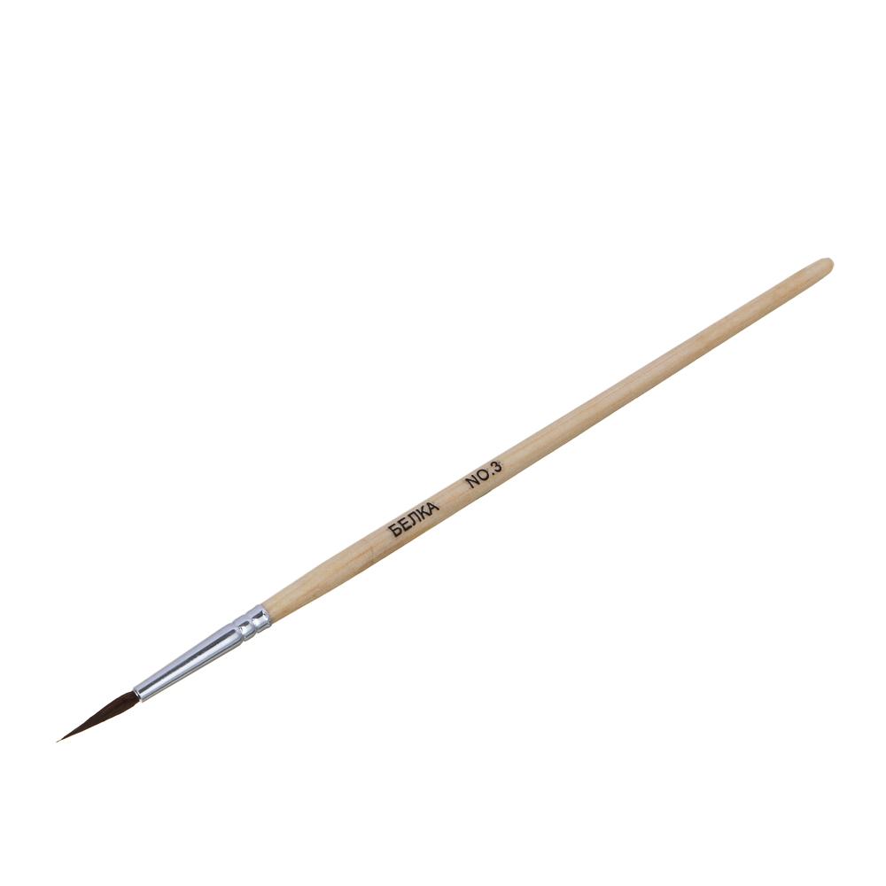 Набор кистей 5 шт: белка №1,3 волос пони № 2,4,6, в пакете с подвесом, арт.№ 229-061