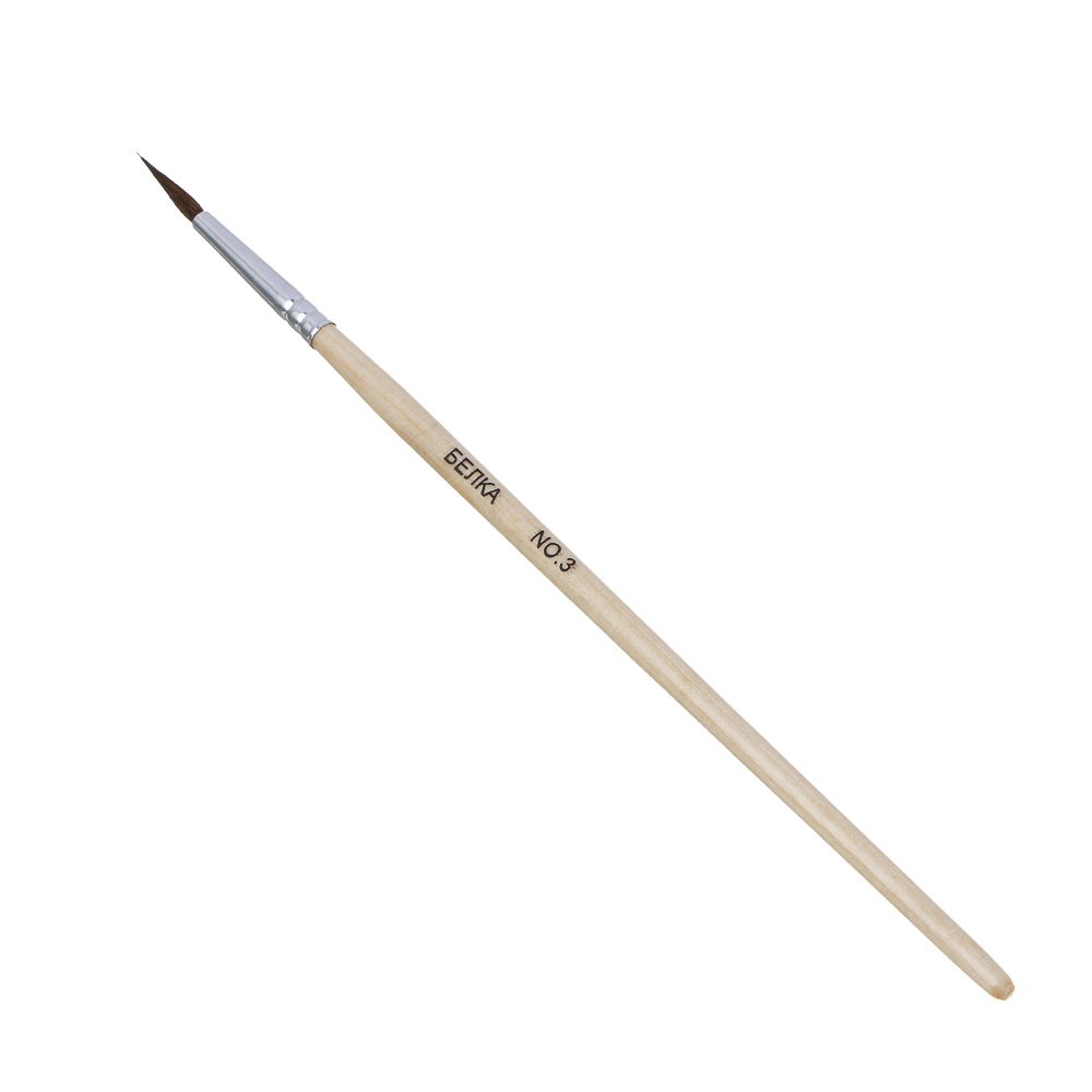 Набор кистей 5 шт: белка №1,3 волос пони № 2,4,6, в пакете с подвесом, арт.№ 229-061