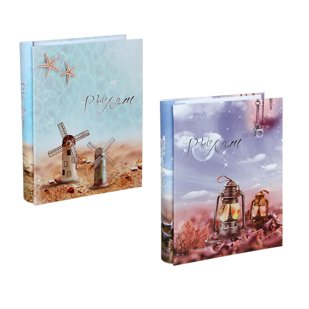 Фотоальбом 26,5х20,5х5 см 10х15 на 200 фото , бумага, 2 цвета, арт.№ 401-006