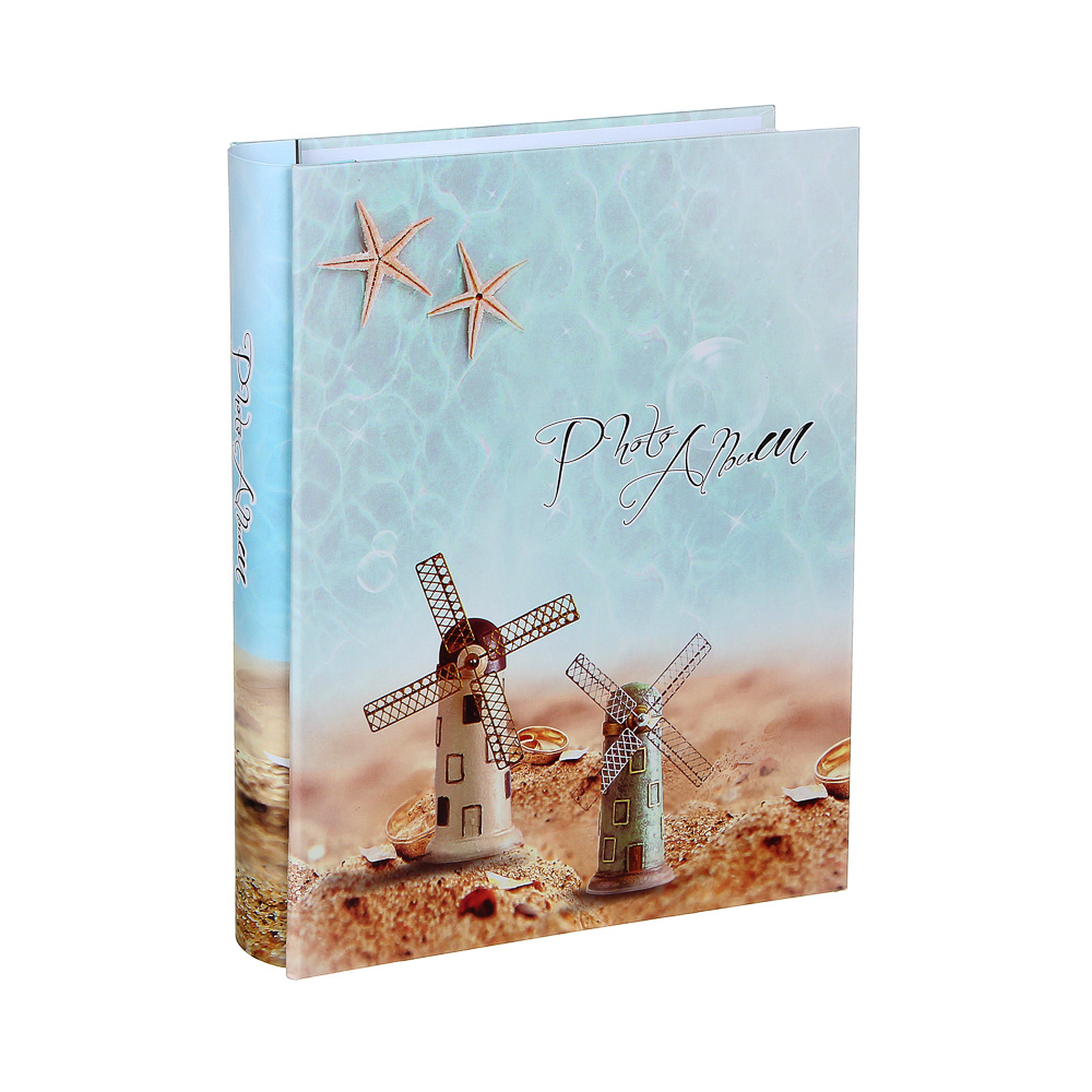 Фотоальбом 26,5х20,5х5 см 10х15 на 200 фото , бумага, 2 цвета, арт.№ 401-006