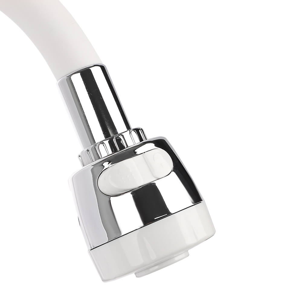 СоюзКран Смеситель для кухни, гибкий излив, керам. картридж 40мм, белый/хром, цинк, SK01-F125, арт.№ 567-164