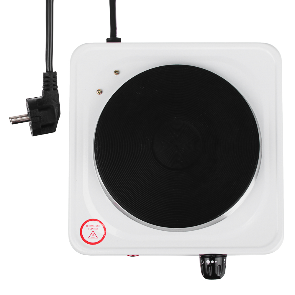 LEBEN Плитка электрическая одноконфорочная 1000Вт нагр. эл. диск d15,5см, арт.№ 475-038