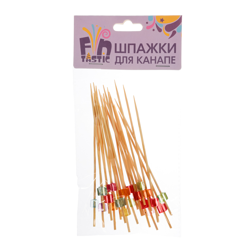 Шпажки для канапе тм Fntastic 24шт, 12см, дерево, пластик, Жемчужины, Кристаллы, арт 3, арт.№ 530-267