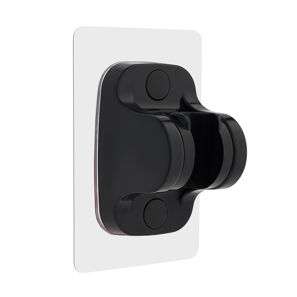 Держатель для лейки душа настенный самоклеящийся, черный, арт.№ 571-005