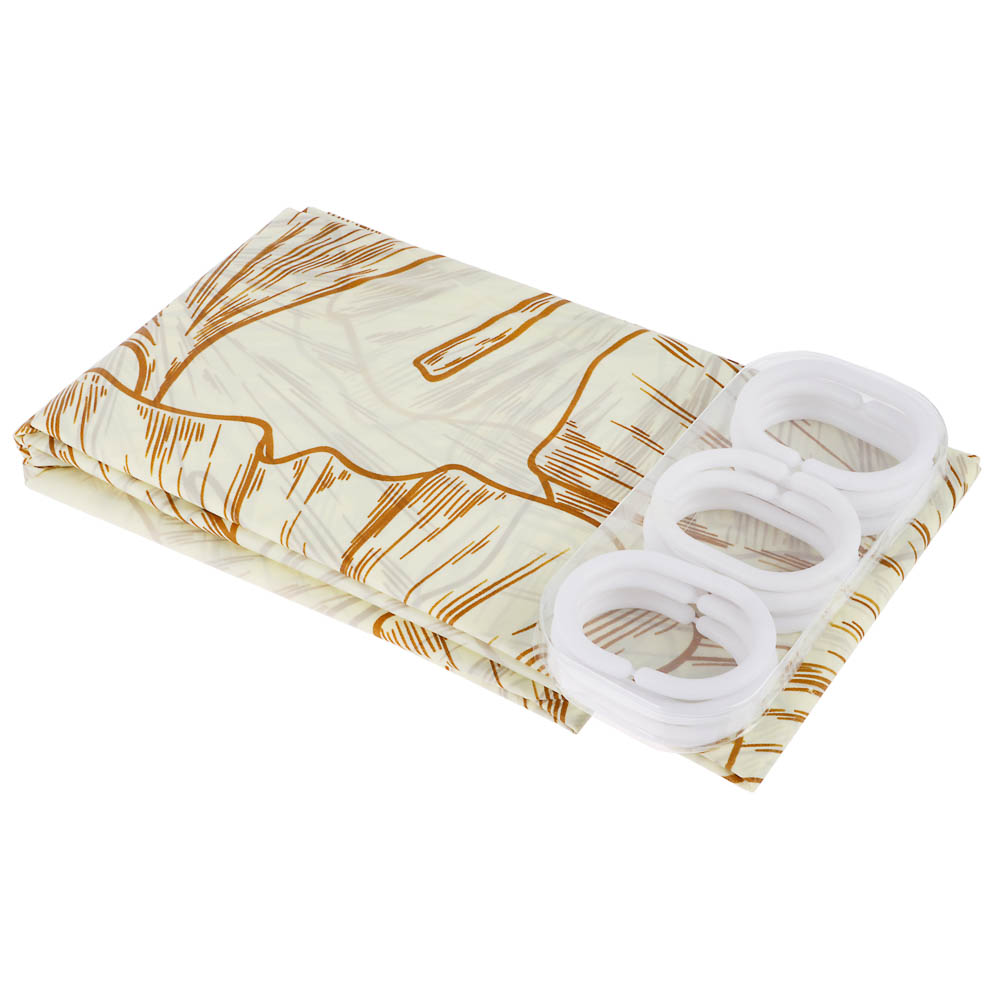 Шторка для ванной тм VETTA Марсельеза, ПЕВА 22 г/м2, 180x180см, 4 дизайна, арт.№ 461-042